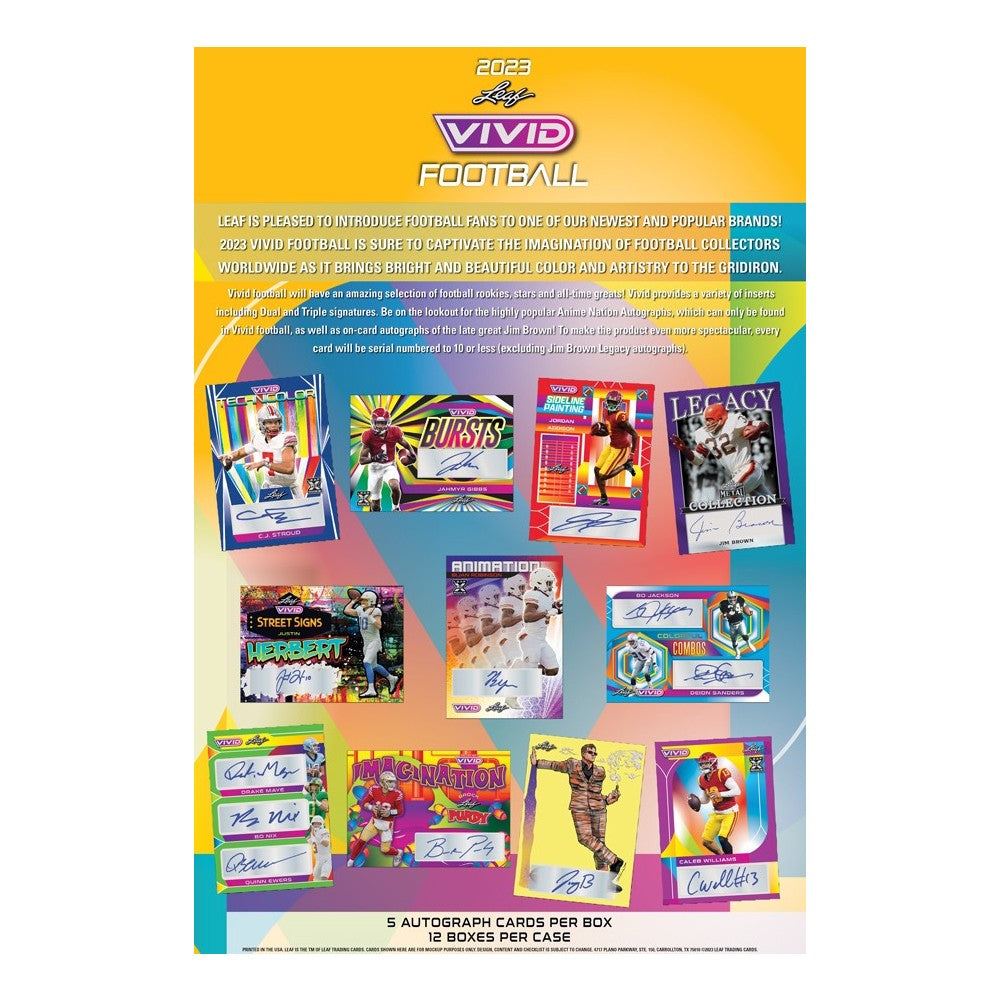 2023 Leaf Vivid Football Box