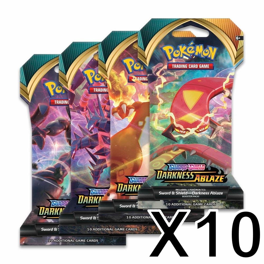 Darkness Ablaze Sleeved Booster Pack Bundle (10 Packs)