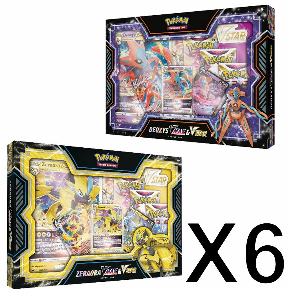 Deoxys & Zeroara VMAX & VSTAR Battle Box Case (6 boxes)