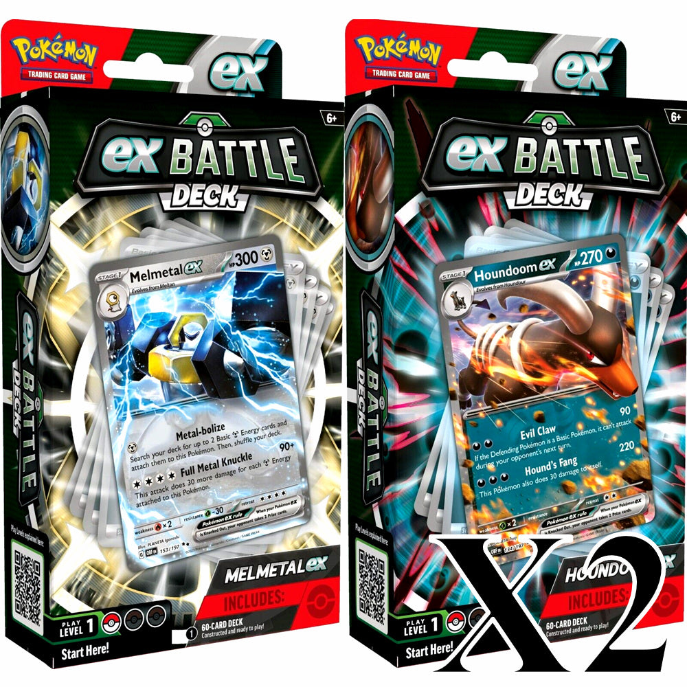 Melmetal ex Battle Deck & Houndoom ex Battle Deck Set (2 decks)