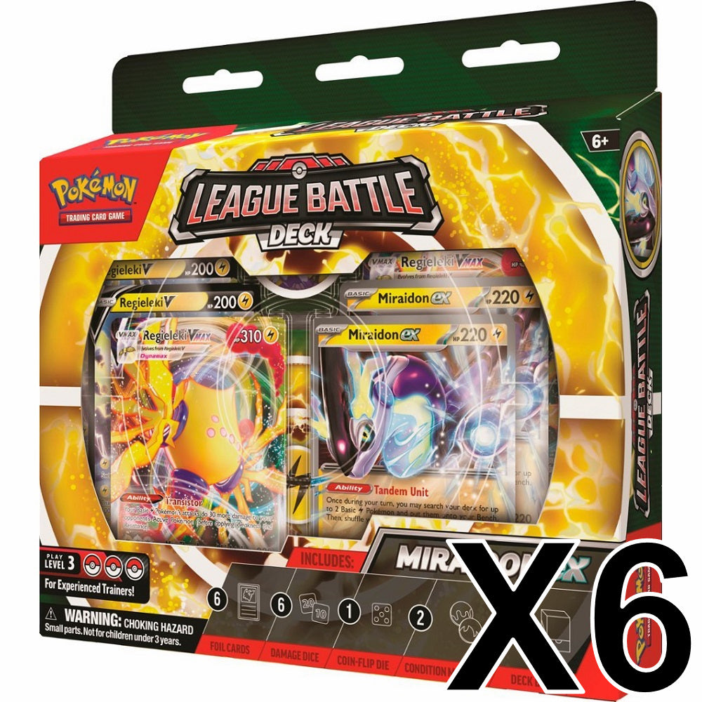 League Battle Deck: Miraidon ex and Regieleki ex VMAX Case (6 Boxes)