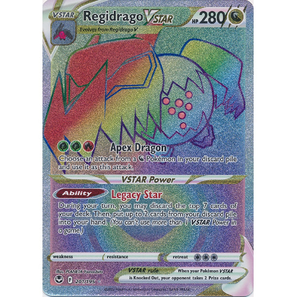 Regidrago VSTAR Rainbow - Silver Tempest 201/195 (Near Mint