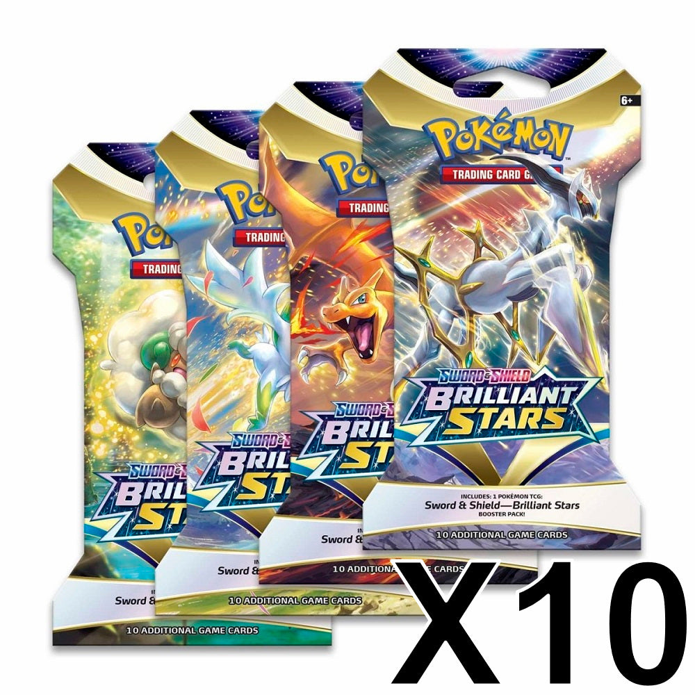 Brilliant Stars Sleeved Booster Pack Bundle (10 packs)