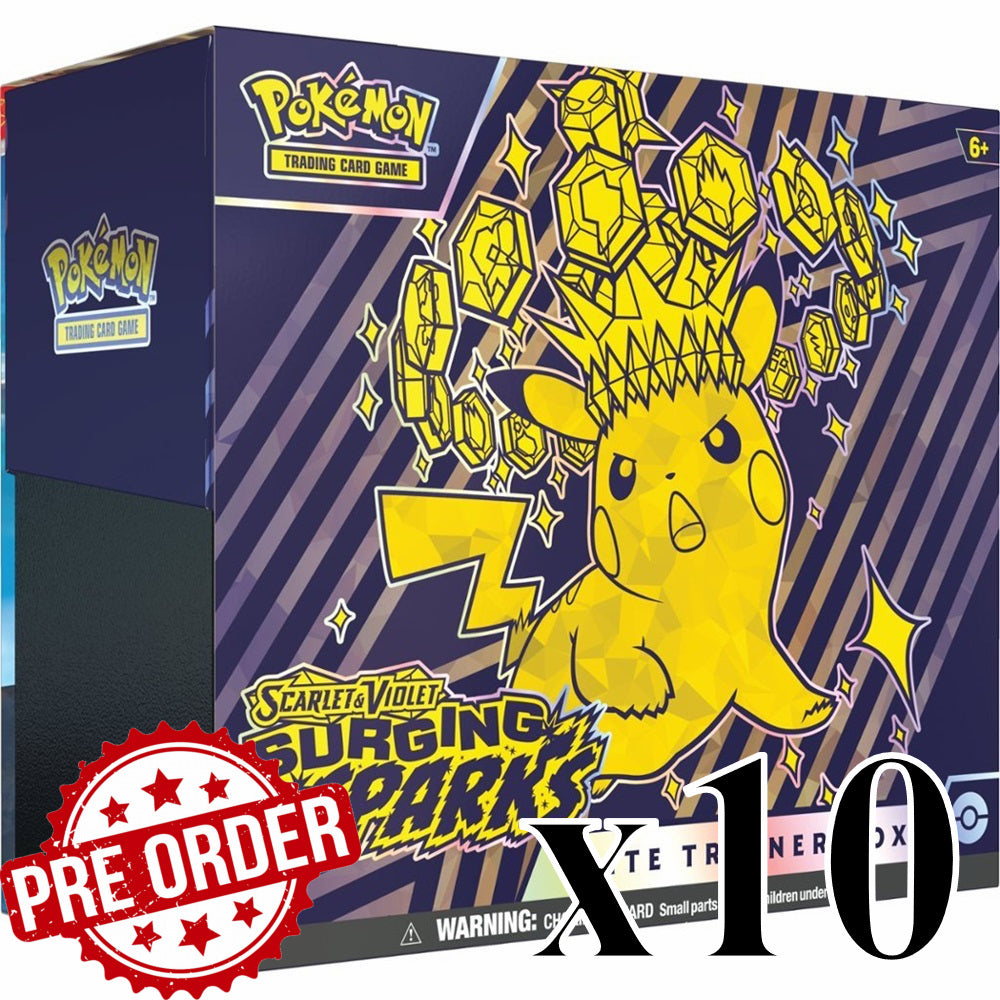 PRE-ORDER: Surging Sparks Elite Trainer Box Case (10 boxes)