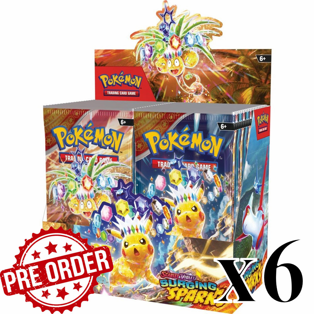 PRE-ORDER: Surging Sparks Booster Box Case (6 boxes)