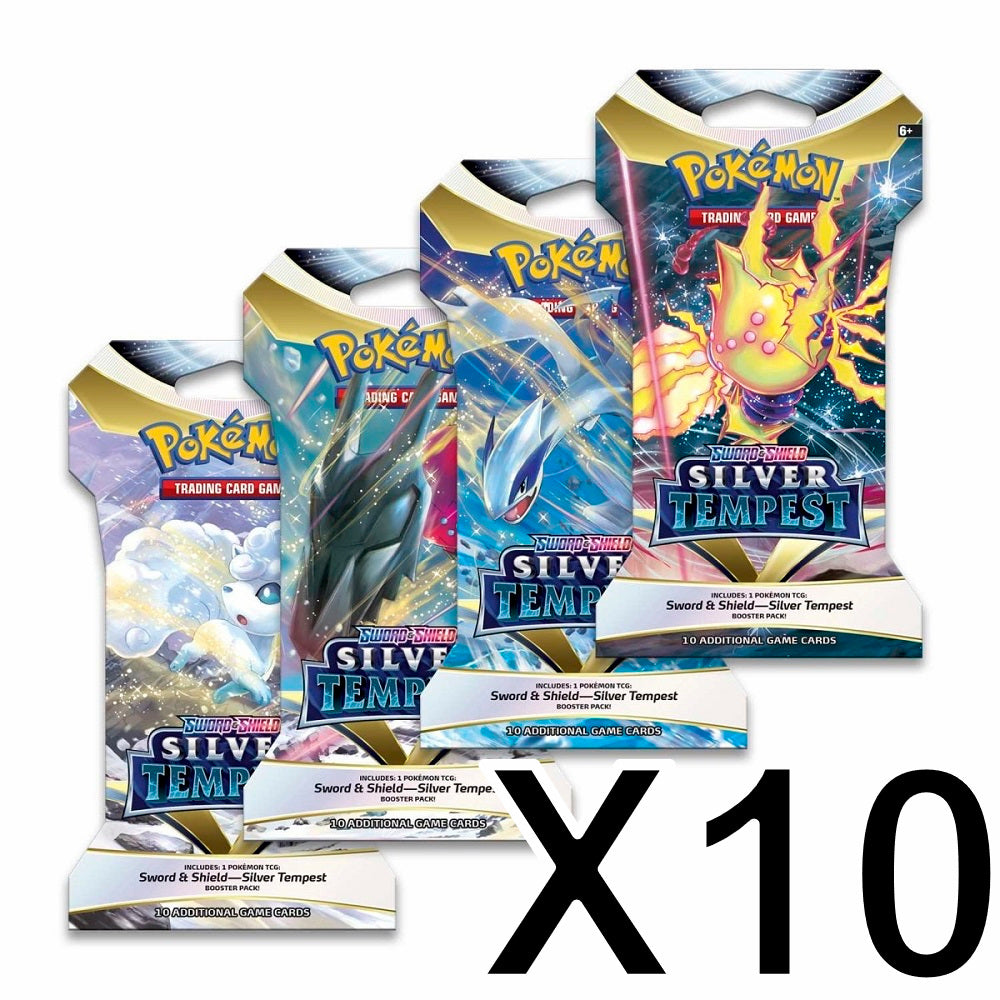 Silver Tempest Sleeved Booster Pack Bundle (10 packs)