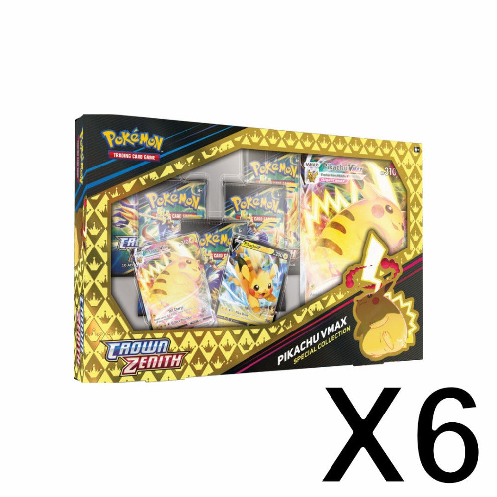 Crown Zenith Special Collection Pikachu VMAX Box Case (6 boxes)