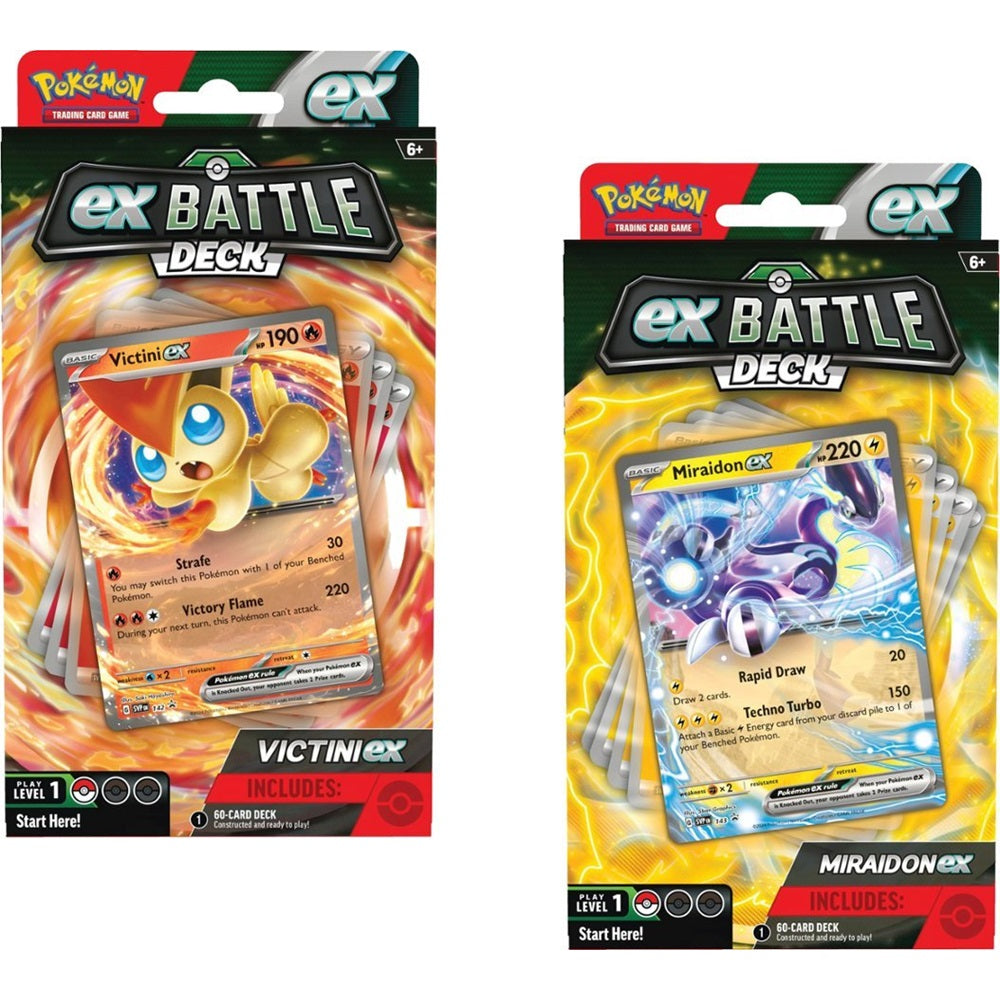 Victini ex Battle Deck or Miraidon ex Battle Deck Set (2 decks)